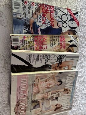 Cosmopolitan, Bazaar, Instyle, Allure, Elle, Vogue, Vanity Fair Magazines